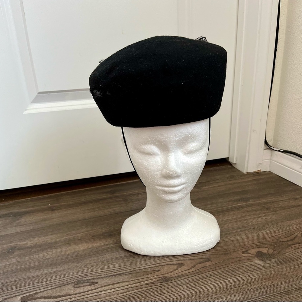 Elegant Black Women's Hat with Bow - Picture 3 of 12